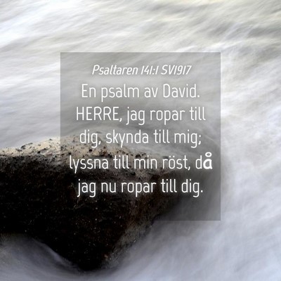 Picture 04 - Psaltaren 141:1 SV1917 - En psalm av David. HERRE, jag ropar till dig, - Bible Verse Picture
