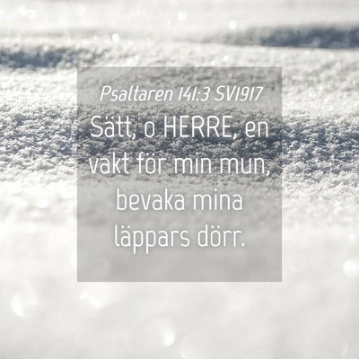 Picture 04 - Psaltaren 141:3 SV1917 - Sätt, o HERRE, en vakt för min mun, bevaka mina - Bible Verse Picture