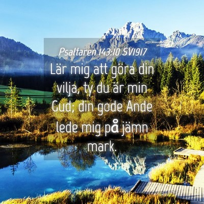 Picture 04 - Psaltaren 143:10 SV1917 - Lär mig att göra din vilja, ty du är min Gud; - Bible Verse Picture