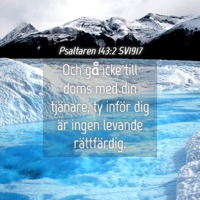Picture 04 - Psaltaren 143:2 SV1917 - Och gå icke till doms med din tjänare, ty - Bible Verse Picture