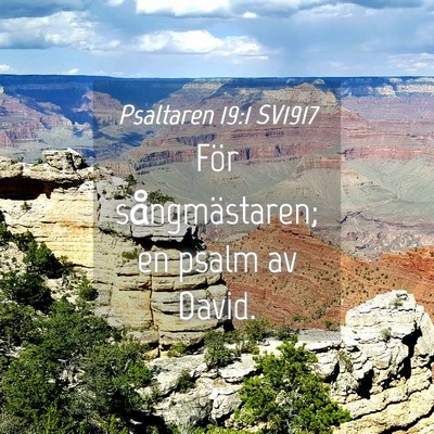 Picture 04 - Psaltaren 19:1 SV1917 - För sångmästaren; en psalm av - Bible Verse Picture