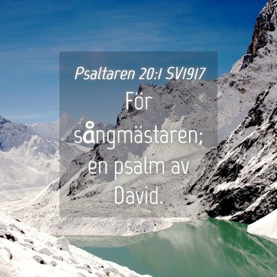 Picture 04 - Psaltaren 20:1 SV1917 - För sångmästaren; en psalm av - Bible Verse Picture