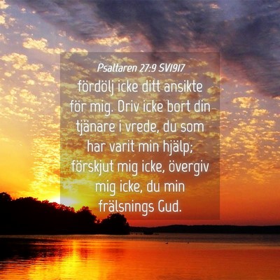 Picture 04 - Psaltaren 27:9 SV1917 - fördölj icke ditt ansikte för mig. Driv icke - Bible Verse Picture