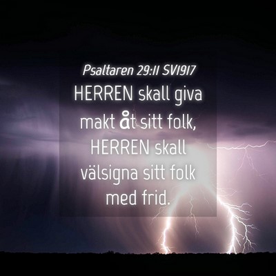 Picture 04 - Psaltaren 29:11 SV1917 - HERREN skall giva makt åt sitt folk, HERREN - Bible Verse Picture