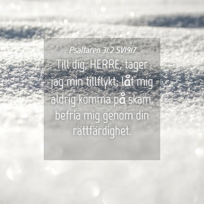 Picture 04 - Psaltaren 31:2 SV1917 - Till dig, HERRE, tager jag min tillflykt; låt - Bible Verse Picture