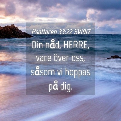 Picture 04 - Psaltaren 33:22 SV1917 - Din nåd, HERRE, vare över oss, såsom vi hoppas - Bible Verse Picture