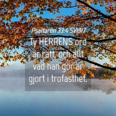 Picture 04 - Psaltaren 33:4 SV1917 - Ty HERRENS ord är rätt, och allt vad han gör - Bible Verse Picture