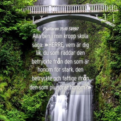 Picture 04 - Psaltaren 35:10 SV1917 - Alla ben i min kropp skola säga: »HERRE, vem - Bible Verse Picture