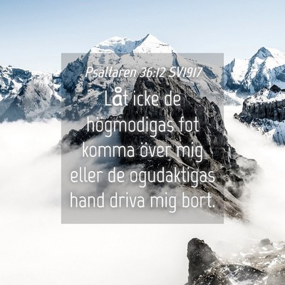 Picture 04 - Psaltaren 36:12 SV1917 - Låt icke de högmodigas fot komma över mig - Bible Verse Picture