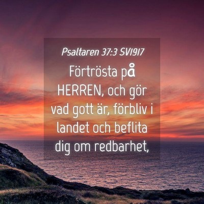 Picture 04 - Psaltaren 37:3 SV1917 - Förtrösta på HERREN, och gör vad gott är, - Bible Verse Picture