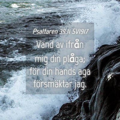 Picture 04 - Psaltaren 39:11 SV1917 - Vänd av ifrån mig din plåga; för din hands - Bible Verse Picture