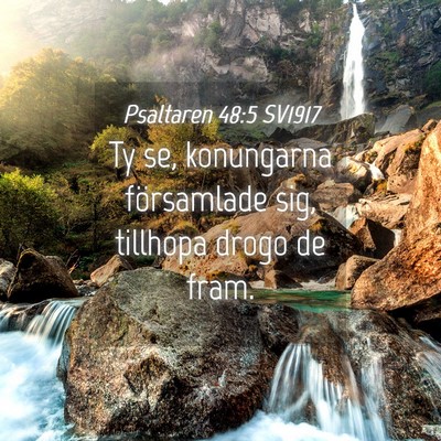Picture 04 - Psaltaren 48:5 SV1917 - Ty se, konungarna församlade sig, tillhopa drogo - Bible Verse Picture