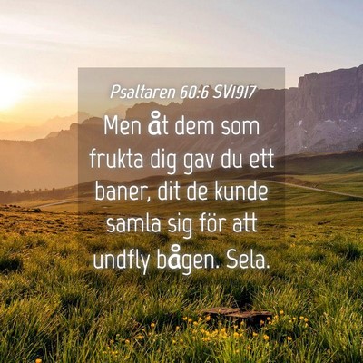 Picture 04 - Psaltaren 60:6 SV1917 - Men åt dem som frukta dig gav du ett baner, dit - Bible Verse Picture