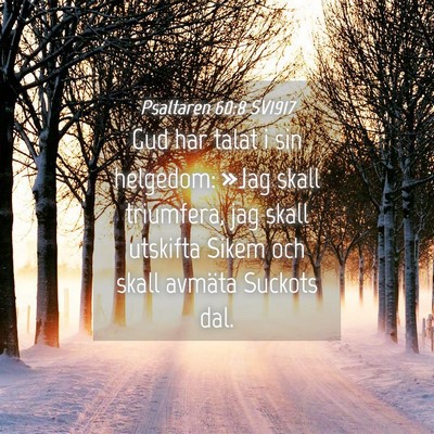 Picture 04 - Psaltaren 60:8 SV1917 - Gud har talat i sin helgedom: »Jag skall - Bible Verse Picture