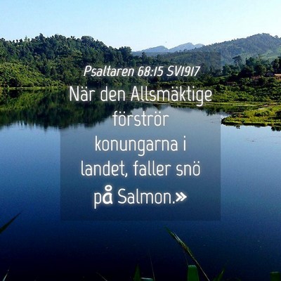Picture 04 - Psaltaren 68:15 SV1917 - När den Allsmäktige förströr konungarna i - Bible Verse Picture