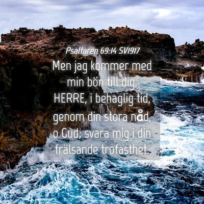 Picture 04 - Psaltaren 69:14 SV1917 - Men jag kommer med min bön till dig, HERRE, i - Bible Verse Picture