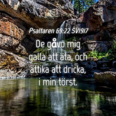 Picture 04 - Psaltaren 69:22 SV1917 - De gåvo mig galla att äta, och ättika att - Bible Verse Picture