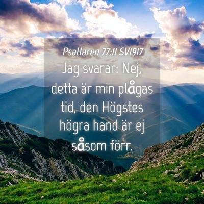 Picture 04 - Psaltaren 77:11 SV1917 - Jag svarar: Nej, detta är min plågas tid, den - Bible Verse Picture