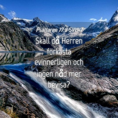 Picture 04 - Psaltaren 77:8 SV1917 - Skall då Herren förkasta evinnerligen och ingen - Bible Verse Picture