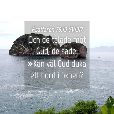 Picture 04 - Psaltaren 78:19 SV1917 - Och de talade mot Gud, de sade: »Kan väl Gud - Bible Verse Picture