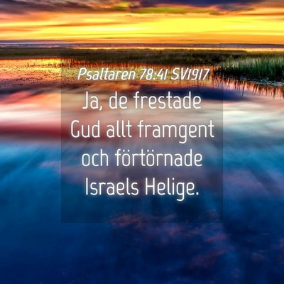 Picture 04 - Psaltaren 78:41 SV1917 - Ja, de frestade Gud allt framgent och - Bible Verse Picture