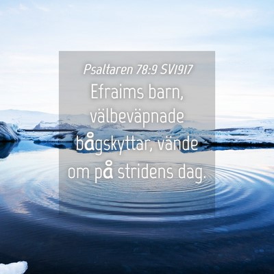 Picture 04 - Psaltaren 78:9 SV1917 - Efraims barn, välbeväpnade bågskyttar, vände - Bible Verse Picture