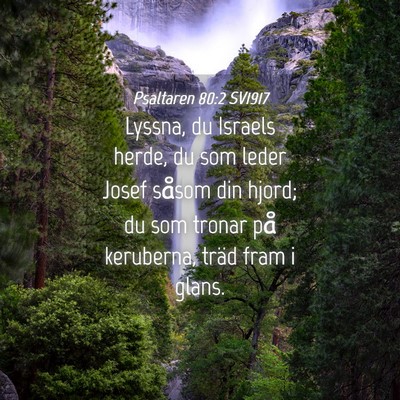 Picture 04 - Psaltaren 80:2 SV1917 - Lyssna, du Israels herde, du som leder Josef - Bible Verse Picture