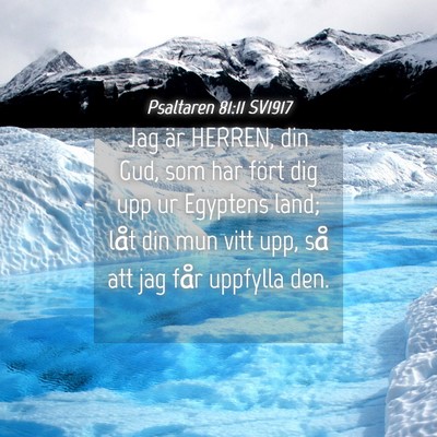 Picture 04 - Psaltaren 81:11 SV1917 - Jag är HERREN, din Gud, som har fört dig upp ur - Bible Verse Picture