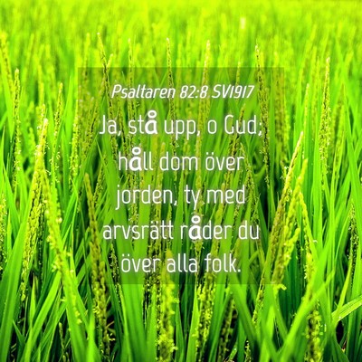 Picture 04 - Psaltaren 82:8 SV1917 - Ja, stå upp, o Gud; håll dom över jorden, ty - Bible Verse Picture