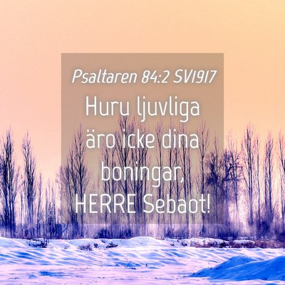 Picture 04 - Psaltaren 84:2 SV1917 - Huru ljuvliga äro icke dina boningar, HERRE - Bible Verse Picture