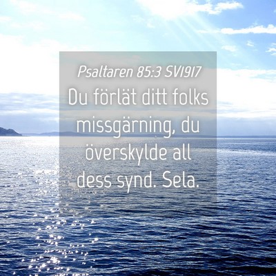Picture 04 - Psaltaren 85:3 SV1917 - Du förlät ditt folks missgärning, du - Bible Verse Picture