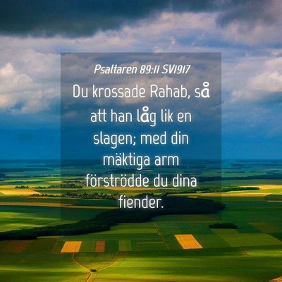 Picture 04 - Psaltaren 89:11 SV1917 - Du krossade Rahab, så att han låg lik en - Bible Verse Picture