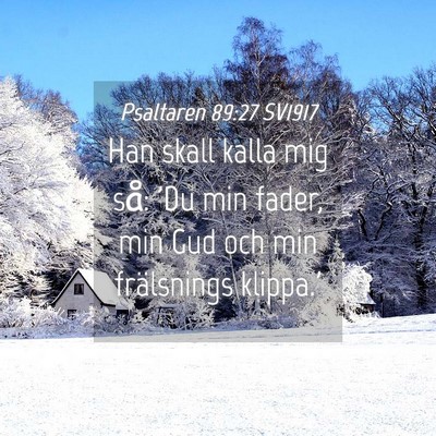 Picture 04 - Psaltaren 89:27 SV1917 - Han skall kalla mig så: 'Du min fader, min Gud - Bible Verse Picture
