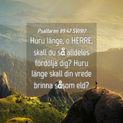 Picture 04 - Psaltaren 89:47 SV1917 - Huru länge, o HERRE, skall du så alldeles - Bible Verse Picture