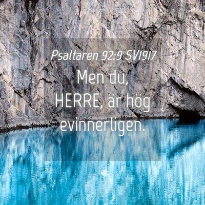 Picture 04 - Psaltaren 92:9 SV1917 - Men du, HERRE, är hög - Bible Verse Picture