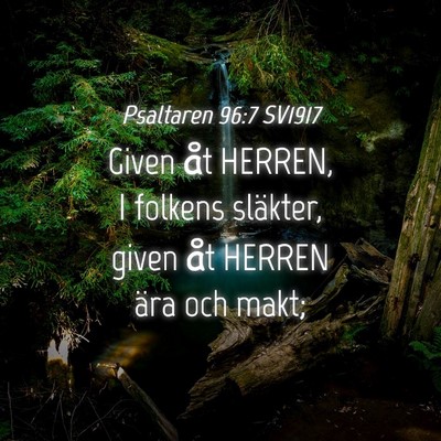 Picture 04 - Psaltaren 96:7 SV1917 - Given åt HERREN, I folkens släkter, given åt - Bible Verse Picture
