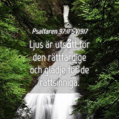 Picture 04 - Psaltaren 97:11 SV1917 - Ljus är utsått för den rättfärdige och - Bible Verse Picture