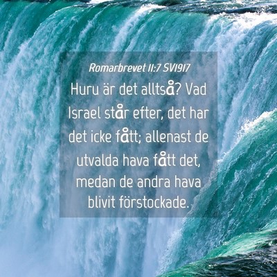 Picture 04 - Romarbrevet 11:7 SV1917 - Huru är det alltså? Vad Israel står efter, det - Bible Verse Picture