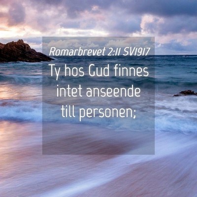 Picture 04 - Romarbrevet 2:11 SV1917 - Ty hos Gud finnes intet anseende till - Bible Verse Picture