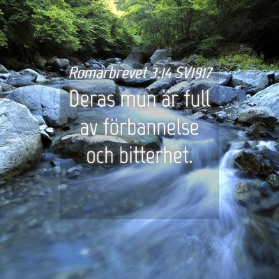 Picture 04 - Romarbrevet 3:14 SV1917 - Deras mun är full av förbannelse och - Bible Verse Picture