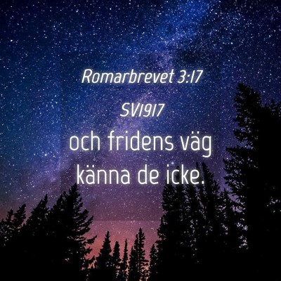 Picture 04 - Romarbrevet 3:17 SV1917 - och fridens väg känna de - Bible Verse Picture