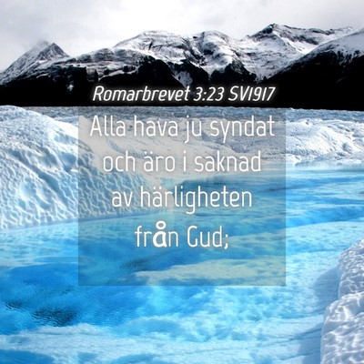 Picture 04 - Romarbrevet 3:23 SV1917 - Alla hava ju syndat och äro i saknad av - Bible Verse Picture