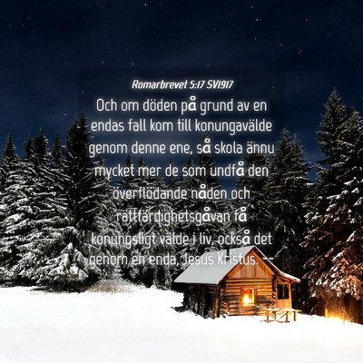 Picture 04 - Romarbrevet 5:17 SV1917 - Och om döden på grund av en endas fall kom till - Bible Verse Picture