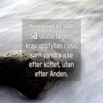 Picture 04 - Romarbrevet 8:4 SV1917 - Så skulle lagens krav uppfyllas i oss, som - Bible Verse Picture
