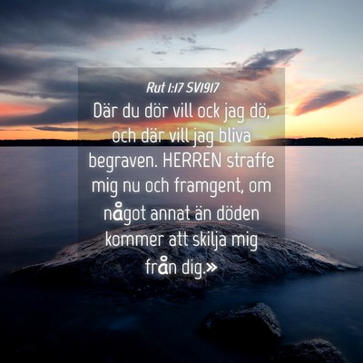Picture 04 - Rut 1:17 SV1917 - Där du dör vill ock jag dö, och där vill jag - Bible Verse Picture