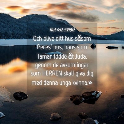 Picture 04 - Rut 4:12 SV1917 - Och blive ditt hus såsom Peres' hus, hans som - Bible Verse Picture