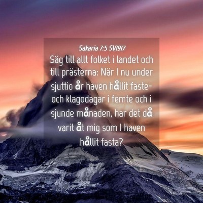 Picture 04 - Sakaria 7:5 SV1917 - Säg till allt folket i landet och till - Bible Verse Picture