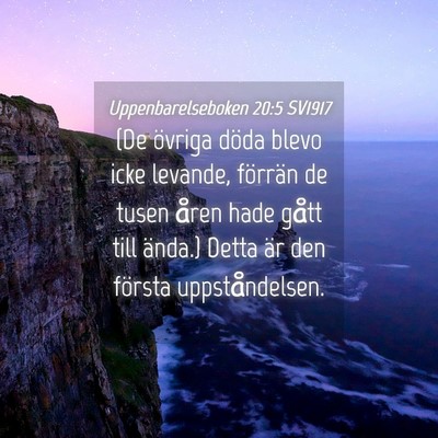 Picture 04 - Uppenbarelseboken 20:5 SV1917 - (De övriga döda blevo icke levande, förrän de - Bible Verse Picture