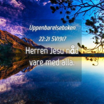 Picture 04 - Uppenbarelseboken 22:21 SV1917 - Herren Jesu nåd vare med - Bible Verse Picture