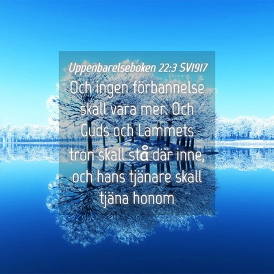 Picture 04 - Uppenbarelseboken 22:3 SV1917 - Och ingen förbannelse skall vara mer. Och Guds - Bible Verse Picture